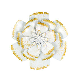 Vitale Dekoratif Duvar Çiçeği Beyaz-gold 38 Cm Ak.jf557105100 | Decoverse