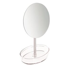 Makyaj Aynası Ve Kozmetik Organizer Oval 15x14x28cm | Decoverse