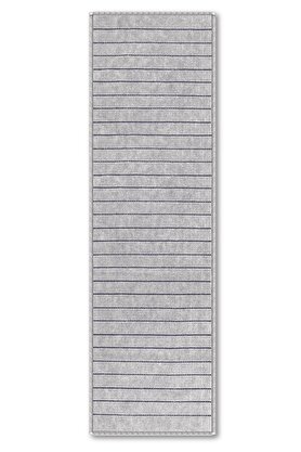  Basic Stripe Doğal Pamuklu Banyo Kilimi 60x150 Cm - Lacivert | Decoverse