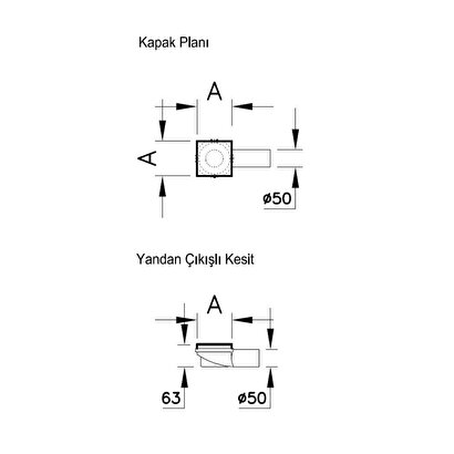  V-flow Kare 59980056000 Duş Kanalı, Yandan Sifon, 10x10 Cm, Dk 100, Parlak Krom | Decoverse