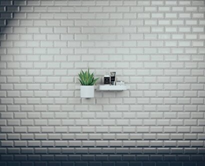  Wallstoris Duvar Barı 50 Cm Satin Beyaz | Decoverse
