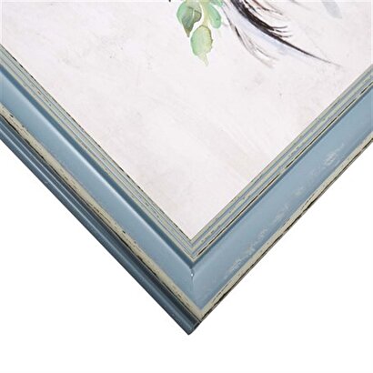  Vitale Pera Mavi Çiçekli Dekoratif Tablo 80x80 Cm Ak.fw0029 | Decoverse