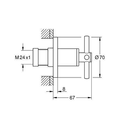  Grohe Atrio Ankastre Stop Valf - 19069da3 | Decoverse