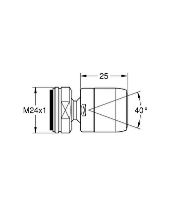 Grohe Lavabo Bataryası Perlatörü Oynar Başlıklı M24 X1 Dış Dişli Krom - 13915000 | Decoverse