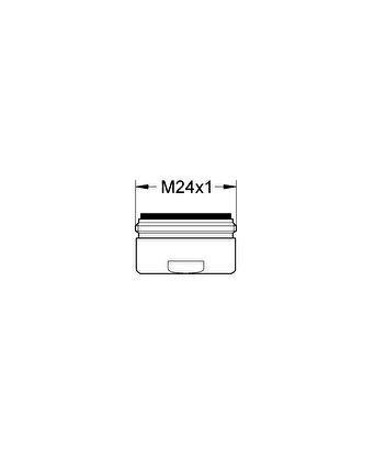 Grohe Lavabo Bataryası Perlatörü M24 X1 Dış Dişli Krom - 13929000 | Decoverse