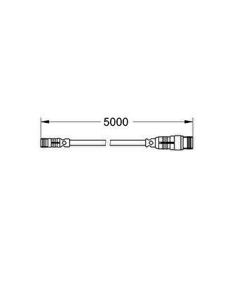 Grohe F-digital Deluxe Güç Kaynağı Için Uzatma Kablosu, 5 M - 47868000 | Decoverse