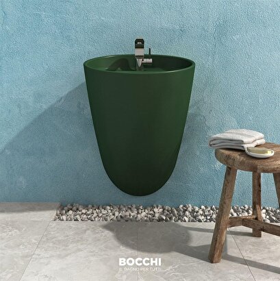 Bocchi Venezia Asma Monoblok Lavabo Mat Yeşil | Decoverse