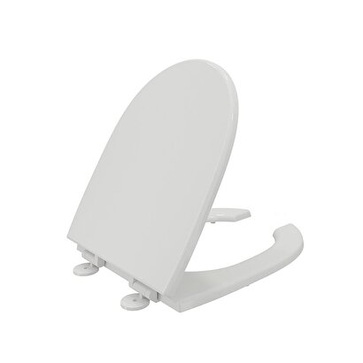 Bocchi Bedensel Engelli Klozet Kapağı Önü Açık Soft Close Parlak Beyaz A0324-001 | Decoverse