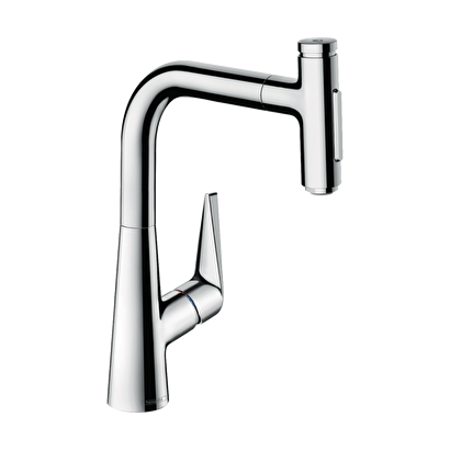 Hansgrohe Talis Select M51 tek Kollu Eviye Bataryası Çekilebilir El Duşu İle - 72824000 | Decoverse