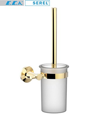 Serel Purity Tuvalet Fırçalığı Camlı Altın Görünümlü 140113010a | Decoverse
