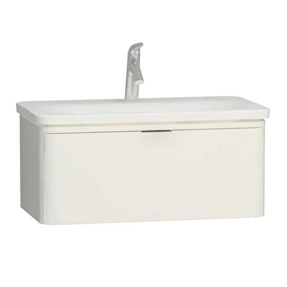 Vitra Nest Trendy Lavabo Dolabı 80 Cm Tek Çekmeceli Parlak Beyaz 56438 | Decoverse