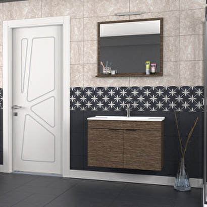 Biani Fix Arya 85 Cm Banyo Dolabı Renk Aybe Kahve | Decoverse