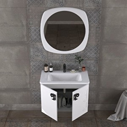  Pierre Cardin Star 80 Cm Antique White Banyo Dolabı Mat Beyaz | Decoverse