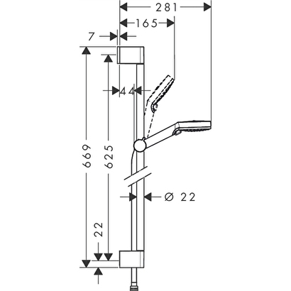  Hansgrohe Crometta Vario Unica Set 650 Mm Wschr | Decoverse