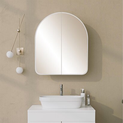 Neostill - Hope Aynalı Banyo Dolabı / Beyaz 60 Cm | Decoverse