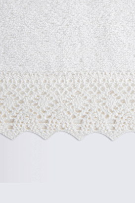 İrya Lacy %100 Pamuk Banyo Havlusu Ekru 90x150 | Decoverse