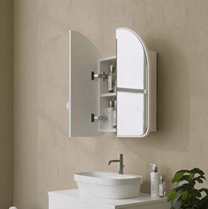  Neostill - Hope Aynalı Banyo Dolabı / Beyaz 60 Cm | Decoverse