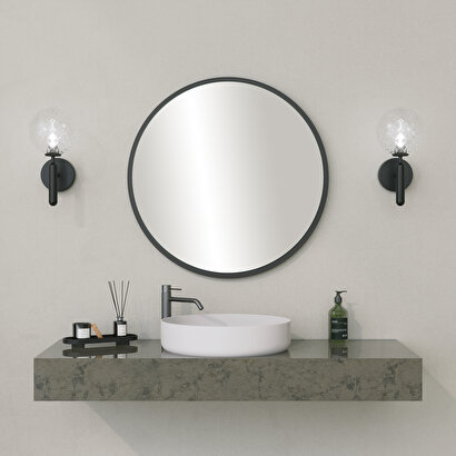 Neostill - Yuvarlak Banyo Aynası / Siyah | Decoverse