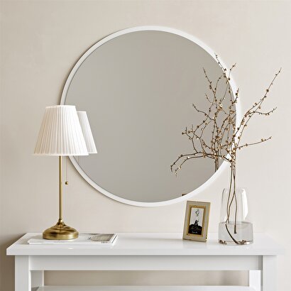Neostill - Dekoratif Yuvarlak Ayna Beyaz A706 | Decoverse