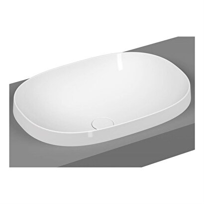Vitra Frame Tezgahüstü Oval Lavabo Mat Beyaz 56cm | Decoverse