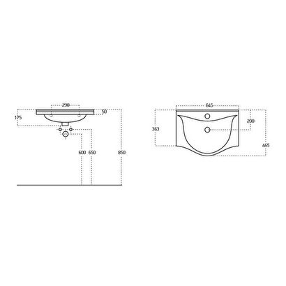  Sanovit Albatros 65 Cm Konsollu Lavabo Beyaz | Decoverse