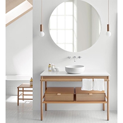 Neostill -yuvarlak Banyo Aynası Beyaz / 90 Cm | Decoverse