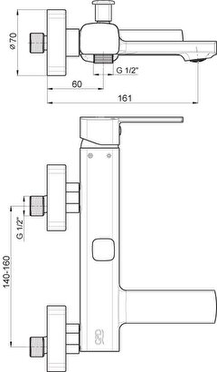  Gpd Banyo Bataryası Pedra - Krom - Mbb160 | Decoverse