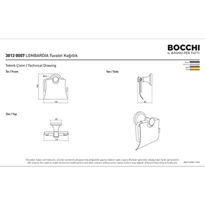 Bocchi Lombardia Tuvalet Kağıtlık Krom 3012 0007 | Decoverse
