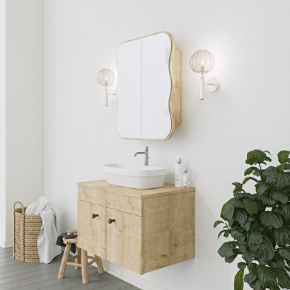  Neostill - Day Dream Aynalı Banyo Dolabı/meşe 60cm | Decoverse