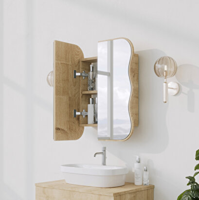  Neostill - Day Dream Aynalı Banyo Dolabı/meşe 60cm | Decoverse