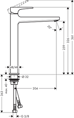  Metropol Lavabo Bataryası 260 | Decoverse