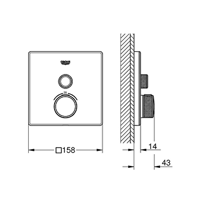  Grohe Ankastre Term. Banyo Bat. 1 Çık. S.control Kr/byz- 29153ls0 | Decoverse