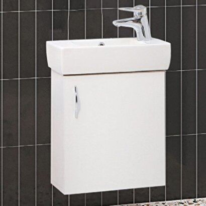 Denko Minica 50 cm Mdf Beyaz Banyo Dolabı Takımı | Decoverse