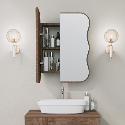  Neostill -day Dream Aynalı Banyo Dolabı/ceviz 60cm | Decoverse
