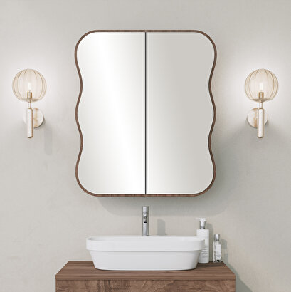  Neostill -day Dream Aynalı Banyo Dolabı/ceviz 60cm | Decoverse