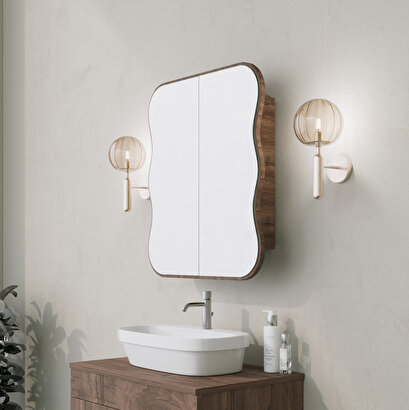 Neostill -day Dream Aynalı Banyo Dolabı/ceviz 60cm | Decoverse