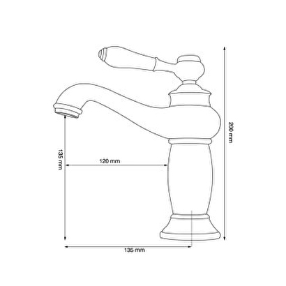  Rustik Lavabo Bataryası Vintage Siyah Klb100-b | Decoverse