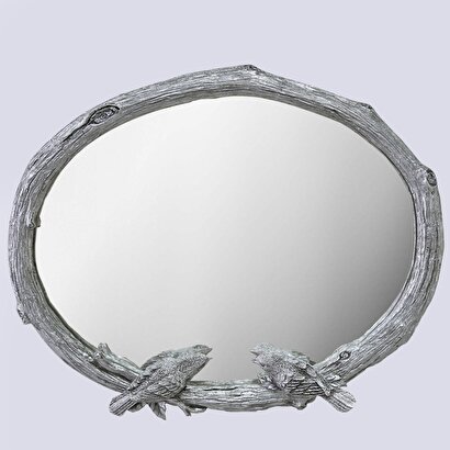 Kuşlu 3'lü  Ayna Gümüş | Decoverse
