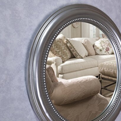  Round Ayna Gümüş | Decoverse
