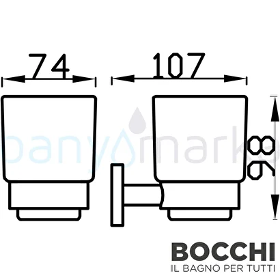 Bocchi Pıave Diş Fırçalık Krom | Decoverse