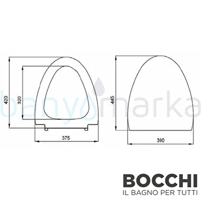 Bocchi Etna Asma Klozet Kapağı Parlak Beyaz A0325-001 | Decoverse