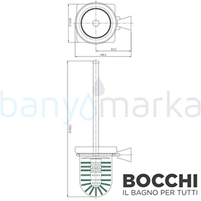 Bocchi Padova Tuvalet Fırçalık Krom 3017 0011 | Decoverse