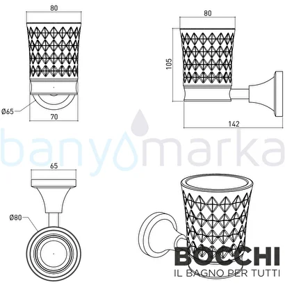  Bocchi Lombardia Diş Fırçalık Krom 3012 0003 | Decoverse
