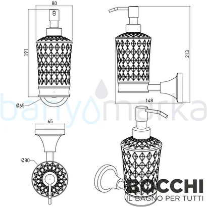 Bocchi Lombardia Sıvı Sabunluk Krom 3012 0012 | Decoverse