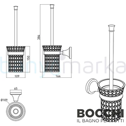  Bocchi Lombardia Tuvalet Fırçalık Altın 3012 0011 Eg | Decoverse