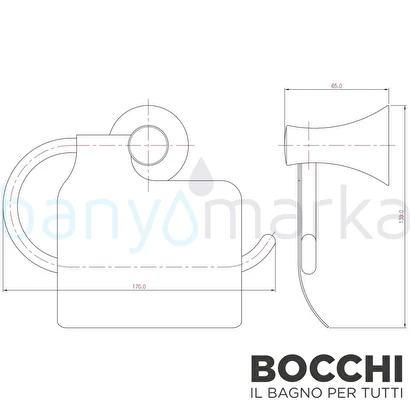 Bocchi Novara Tuvalet Kağıtlık Krom 3016 0007 | Decoverse