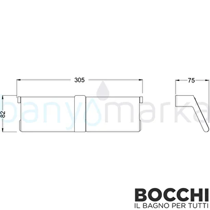Bocchi Verona Tuvalet Kağıtlık İkili Krom 3004-0009 | Decoverse