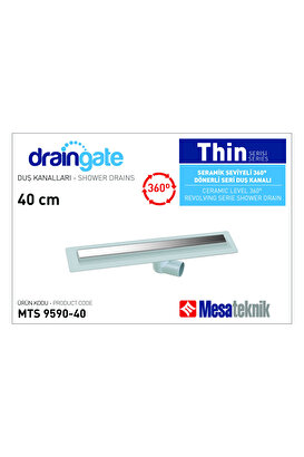  Draingate® Thin Serisi Seramik Seviyeli 360° Dönerli Seri Duş Süzgeci40cm | Decoverse