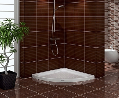 Shower | 100x100 Oval Flat Duş Teknesi̇ | Decoverse