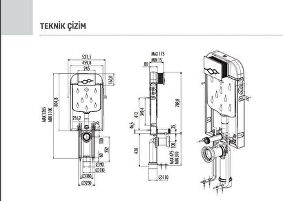 Creavit Gr5001-tp325 Gömme Rezervuar Seti 5 Li̇ Set Yavaş Kapak - Mat Buton | Decoverse